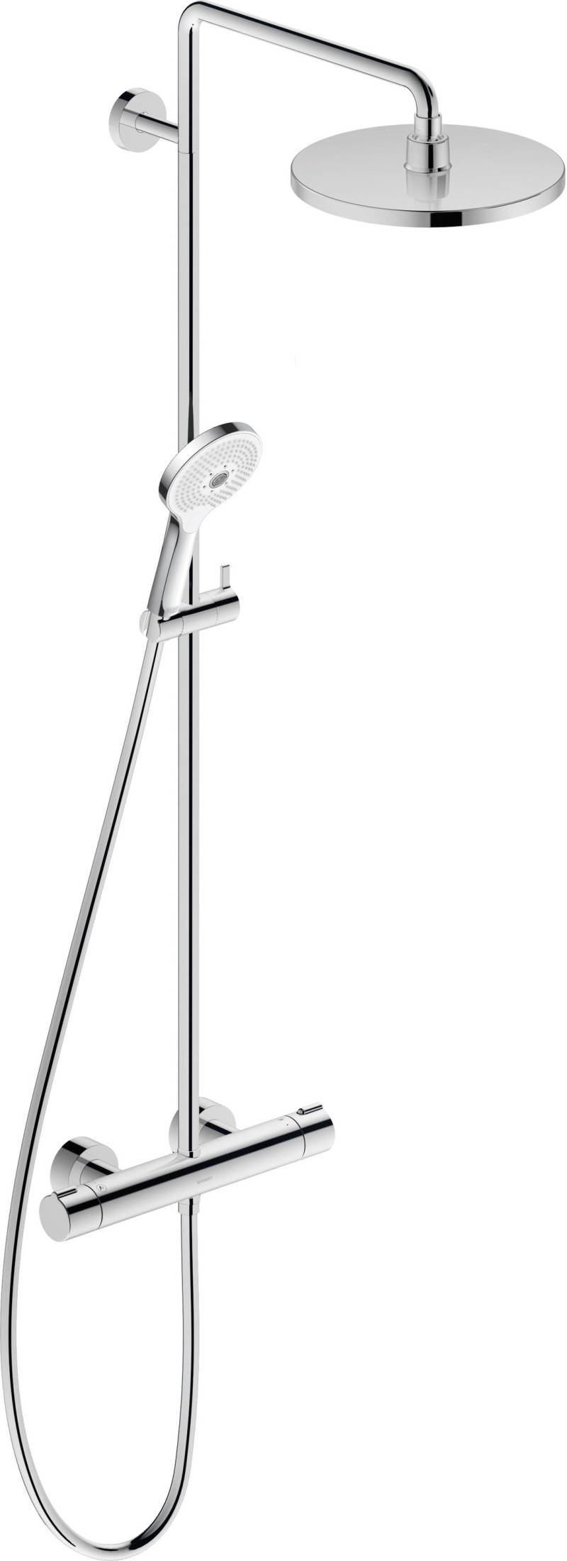 Duravit C.1 Shower System, mit Brausethermostat, inklusive Hand-/ Kopfbrause, Ausladung 350mm, C14280008010 von Duravit
