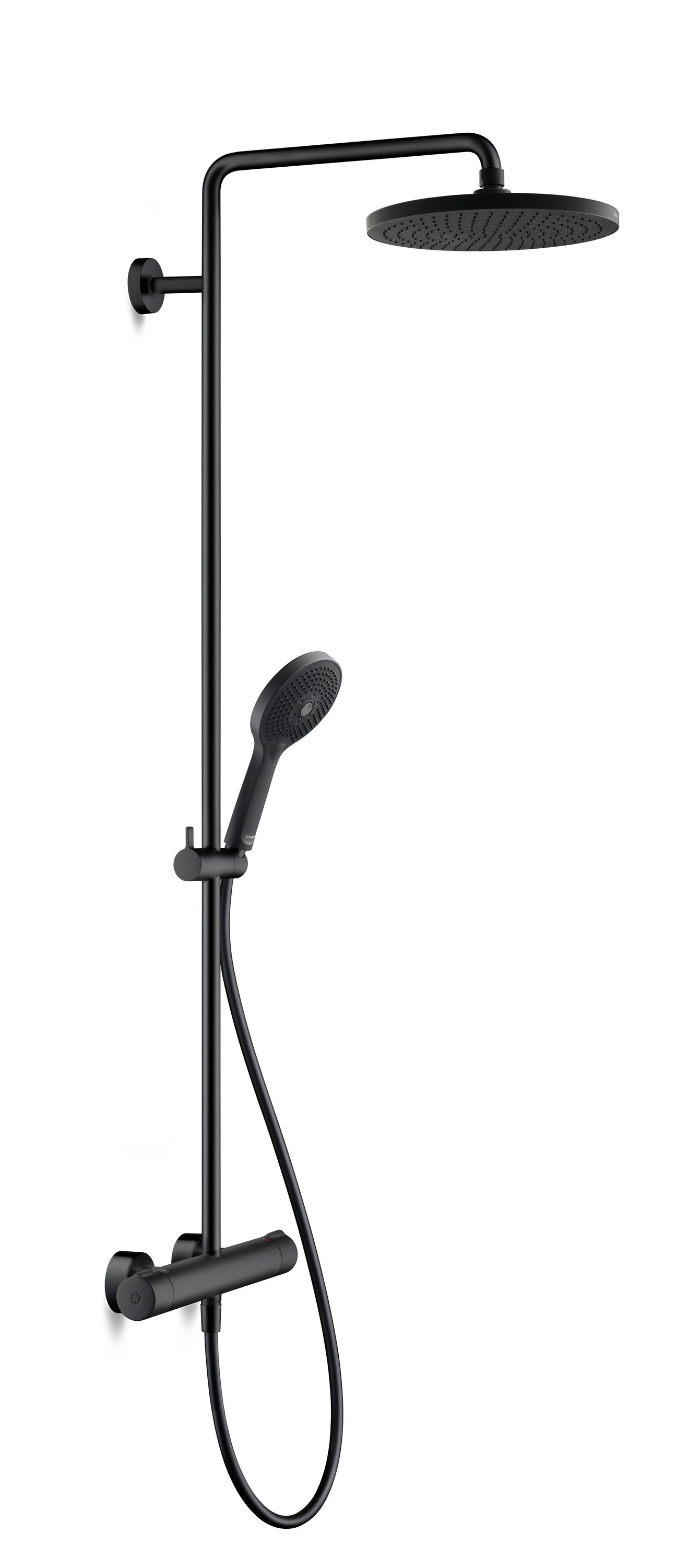 Duravit C.1 Shower System, mit Brausethermostat, inklusive Hand-/ Kopfbrause, Ausladung 350mm, C14280008046 von Duravit