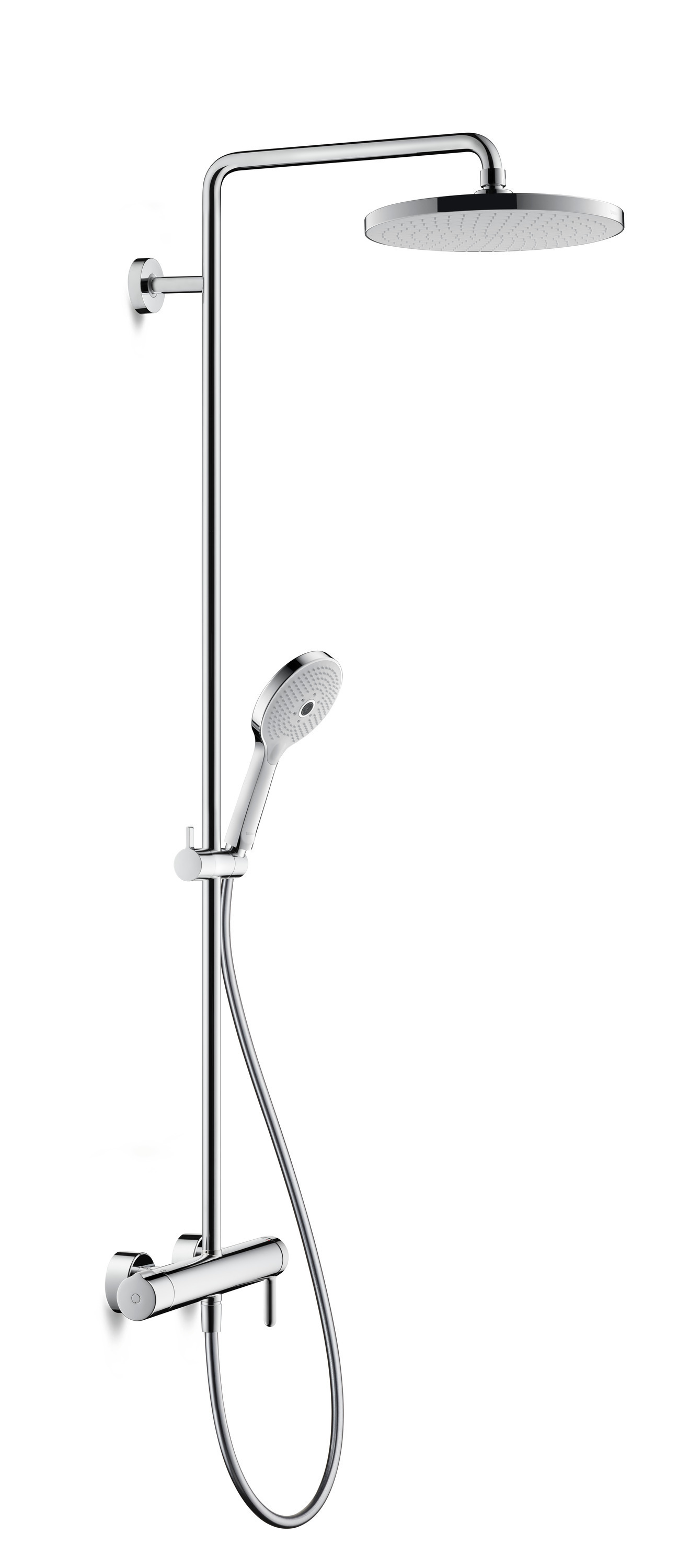 Duravit C.1 Shower System, mit Einhebel-Brausemischer, inklusive Hand-/ Kopfbrause, Ausladung 350mm, C14280007010 von Duravit