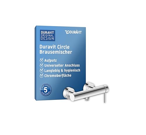 Duravit Circle Duscharmatur Aufputz für 1 Verbraucher, Einhebel-Brausemischer mit Keramikmischsystem, Chrom von Duravit