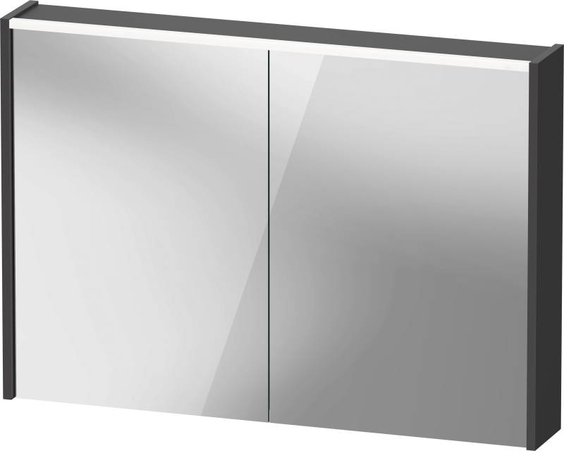 Duravit D-Code Spiegelschrank, Steckdose Typ E (FR, BE), 2 Türen, LED-Lichtfeld oben, 1000x700mm, 7 W, DC7107049491000 von Duravit