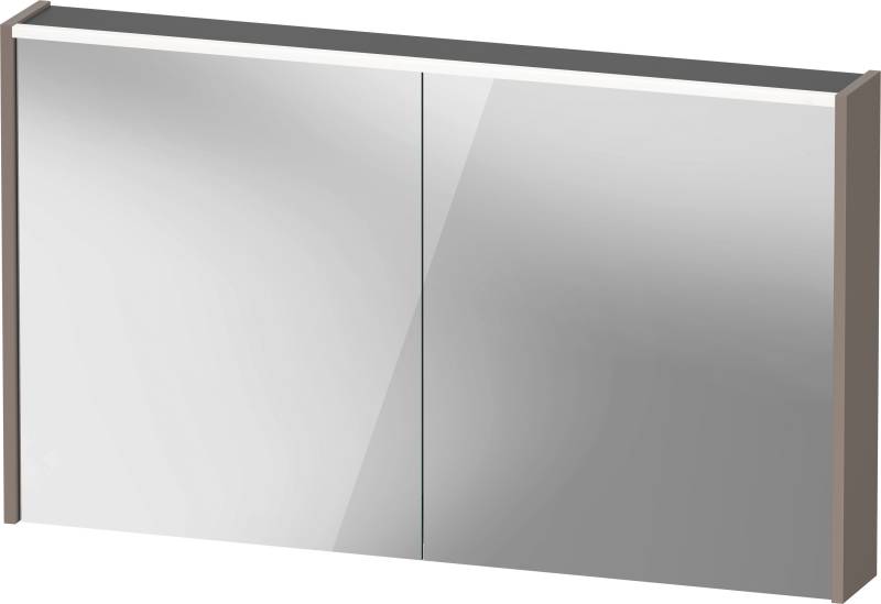 Duravit D-Code Spiegelschrank, Steckdose Typ E (FR, BE), 2 Türen, LED-Lichtfeld oben, 1200x700mm, 9 W, DC7108043431000 von Duravit