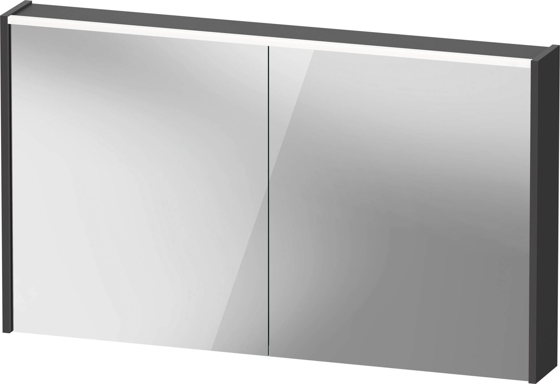 Duravit D-Code Spiegelschrank, Steckdose Typ E (FR, BE), 2 Türen, LED-Lichtfeld oben, 1200x700mm, 9 W, DC7108049491000 von Duravit
