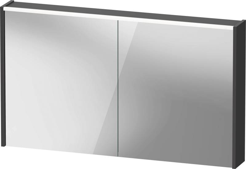 Duravit D-Code Spiegelschrank, Steckdose Typ E (FR, BE), 2 Türen, LED-Lichtfeld oben, 1200x700mm, 9 W, DC7108049491000 von Duravit