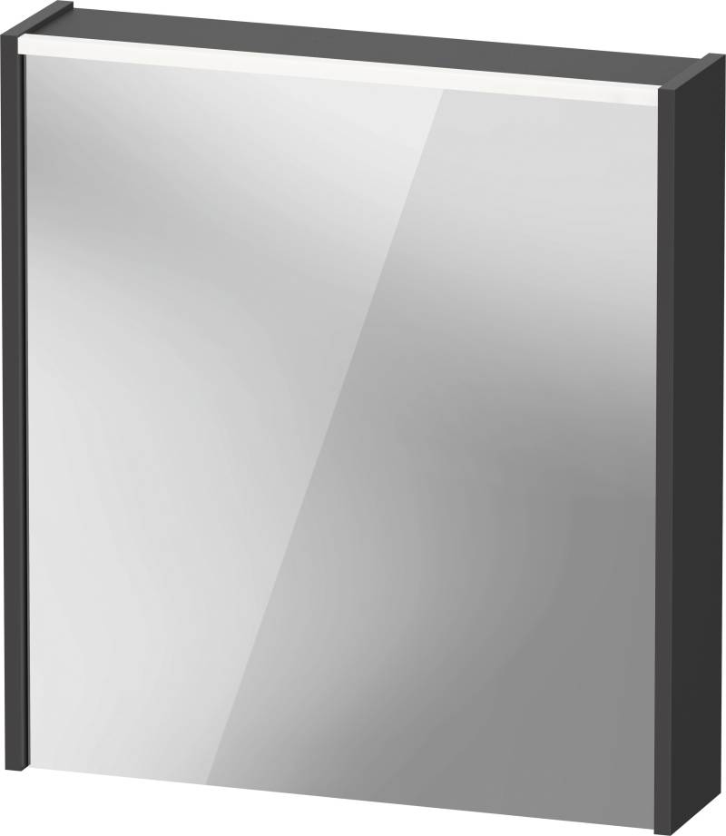 Duravit D-Code Spiegelschrank, Steckdose Typ F (EU, DE), 1 Tür mit Anschlag links, LED-Lichtfeld oben, 651x700mm, 5 W, DC7105L49490000 von Duravit