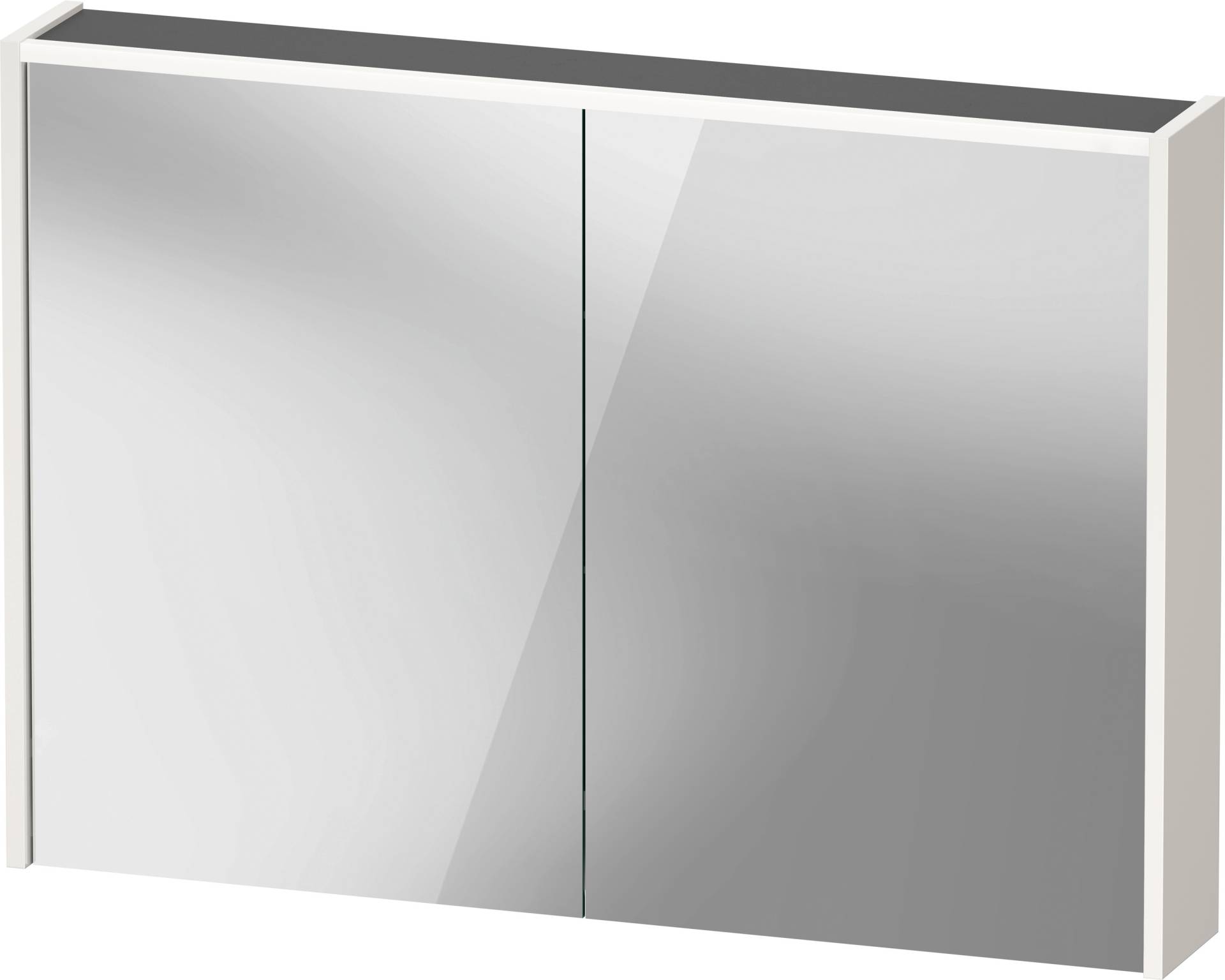 Duravit D-Code Spiegelschrank, Steckdose Typ F (EU, DE), 2 Türen, LED-Lichtfeld oben, 1000x700mm, 7 W, DC7107022220000 von Duravit