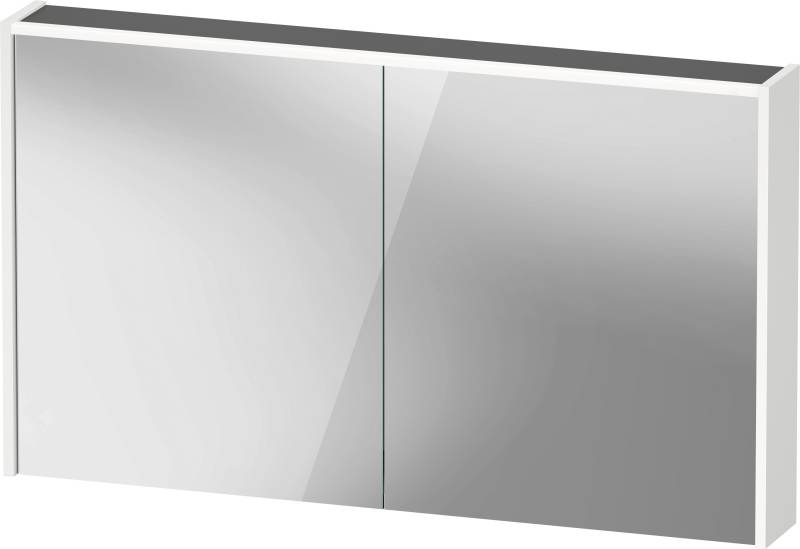 Duravit D-Code Spiegelschrank, Steckdose Typ F (EU, DE), 2 Türen, LED-Lichtfeld oben, 1200x700mm, 9 W, DC7108018180000 von Duravit