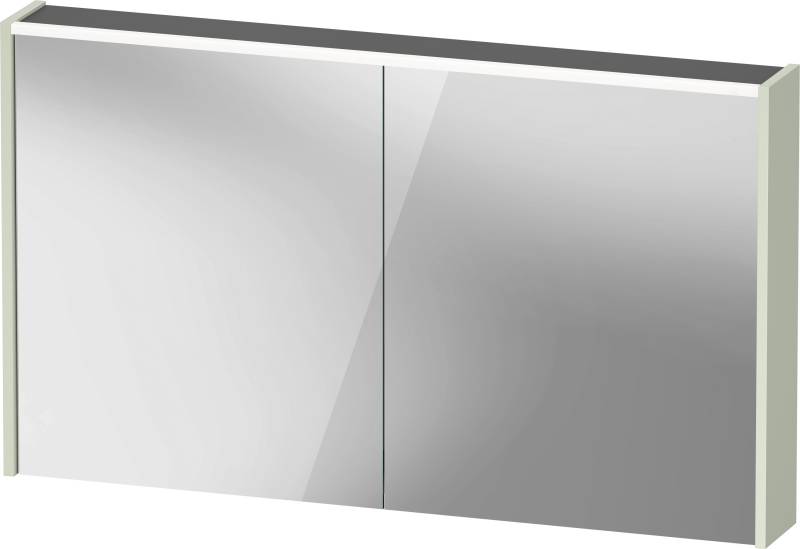 Duravit D-Code Spiegelschrank, Steckdose Typ F (EU, DE), 2 Türen, LED-Lichtfeld oben, 1200x700mm, 9 W, DC71080HHHH0000 von Duravit