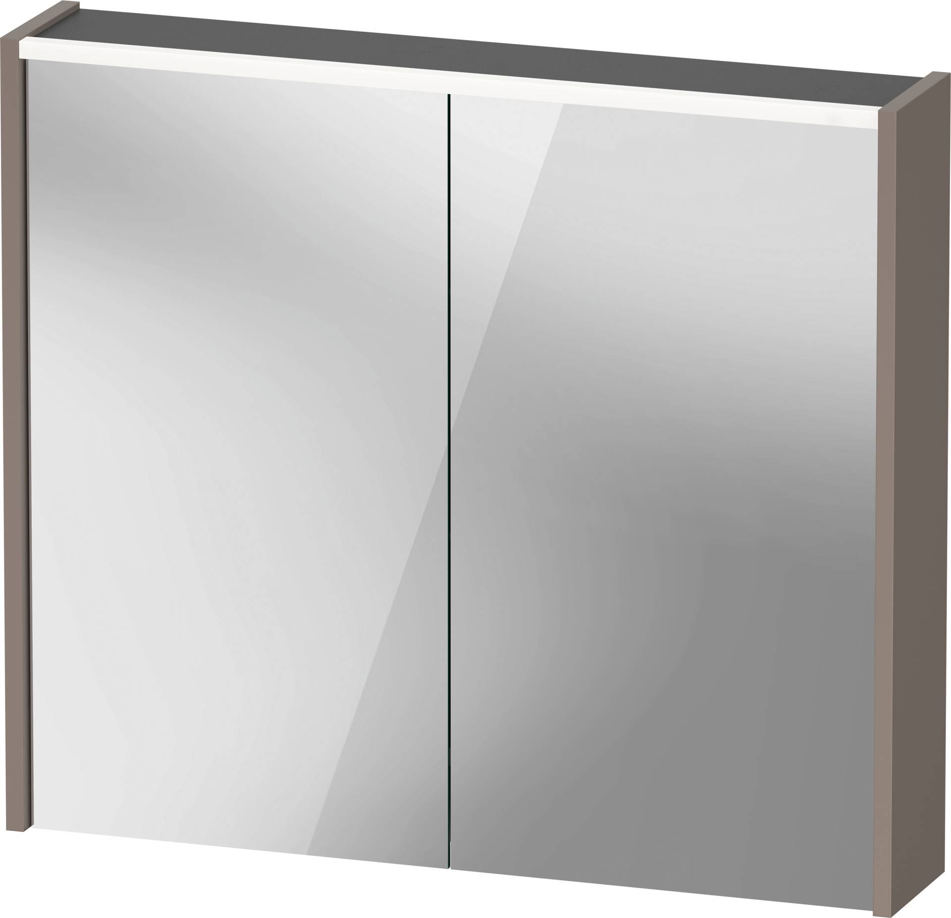 Duravit D-Code Spiegelschrank, Steckdose Typ F (EU, DE), 2 Türen, LED-Lichtfeld oben, 800x700mm, 6 W, DC7106043430000 von Duravit