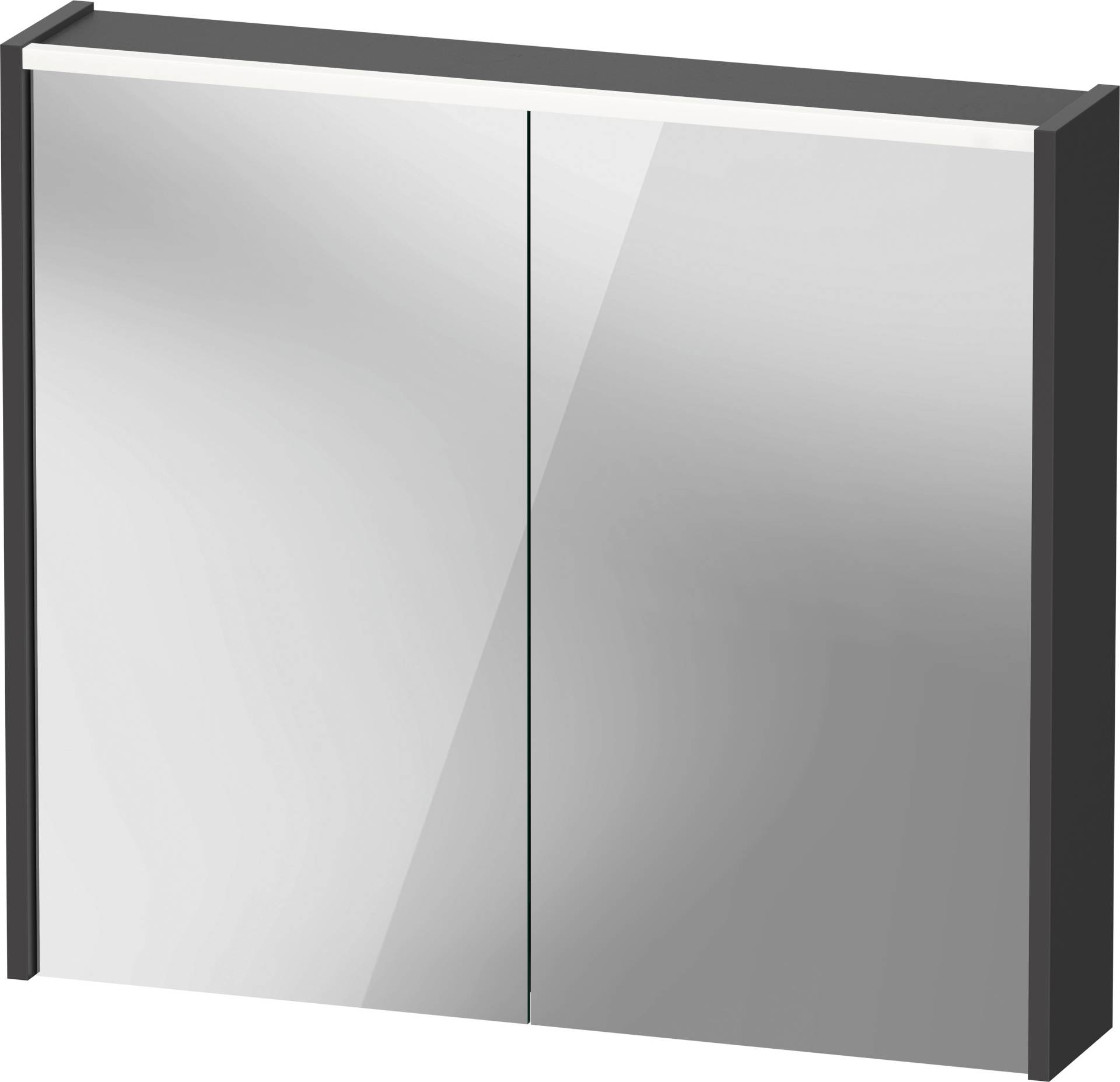 Duravit D-Code Spiegelschrank, Steckdose Typ F (EU, DE), 2 Türen, LED-Lichtfeld oben, 800x700mm, 6 W, DC7106049490000 von Duravit