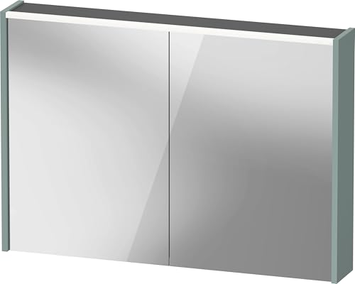 Duravit D-Code Spiegelschrank, Steckdose Typ J (CH, LI), 2 Türen, LED-Lichtfeld Oben, 1000x700mm, 7 W, DC71070HGHG2000, Farbe: Fjordgrün Matt von Duravit