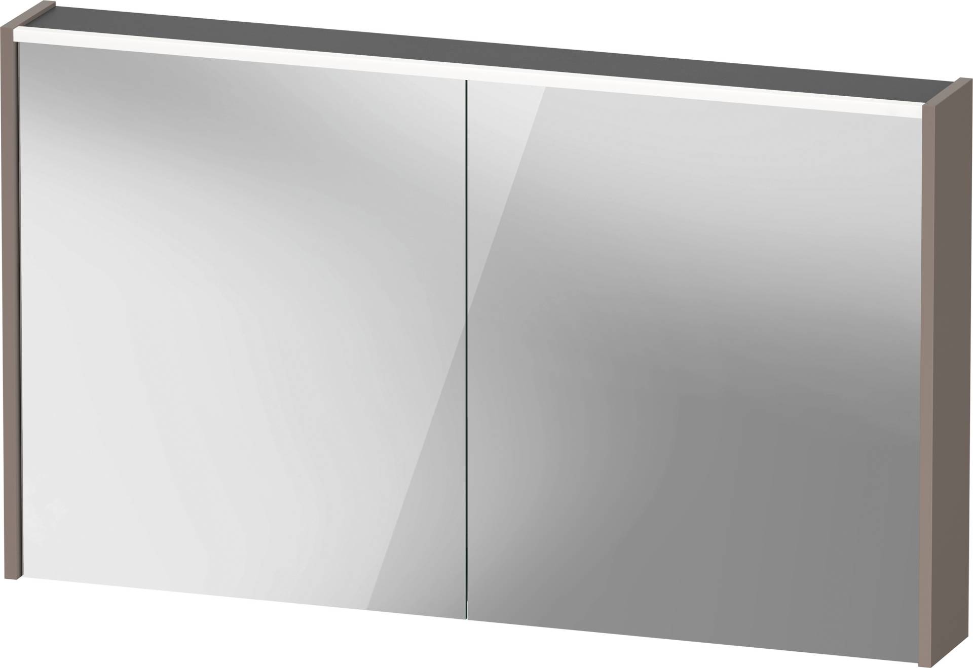 Duravit D-Code Spiegelschrank, Steckdose Typ J (CH, LI), 2 Türen, LED-Lichtfeld oben, 1200x700mm, 9 W, DC7108043432000 von Duravit