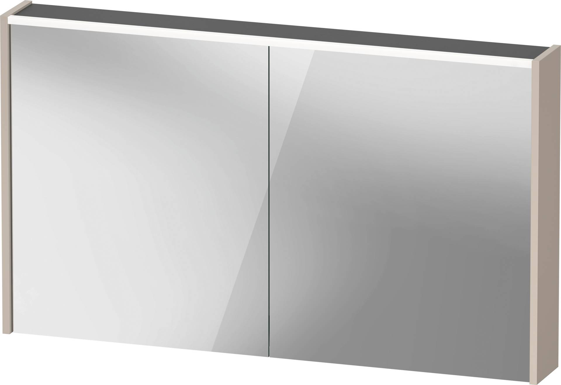 Duravit D-Code Spiegelschrank, Steckdose Typ J (CH, LI), 2 Türen, LED-Lichtfeld oben, 1200x700mm, 9 W, DC7108091912000 von Duravit