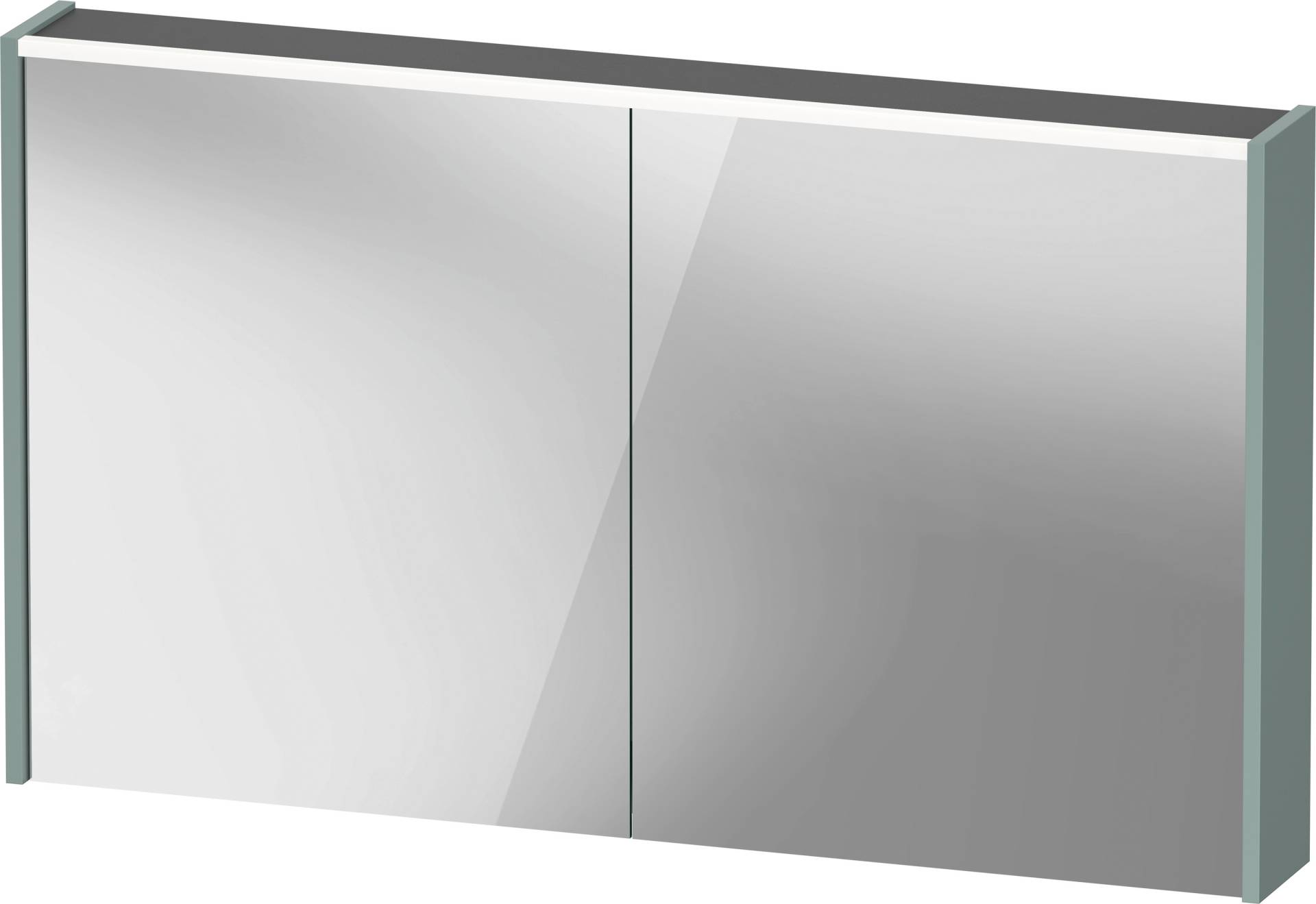 Duravit D-Code Spiegelschrank, Steckdose Typ J (CH, LI), 2 Türen, LED-Lichtfeld oben, 1200x700mm, 9 W, DC71080HGHG2000 von Duravit