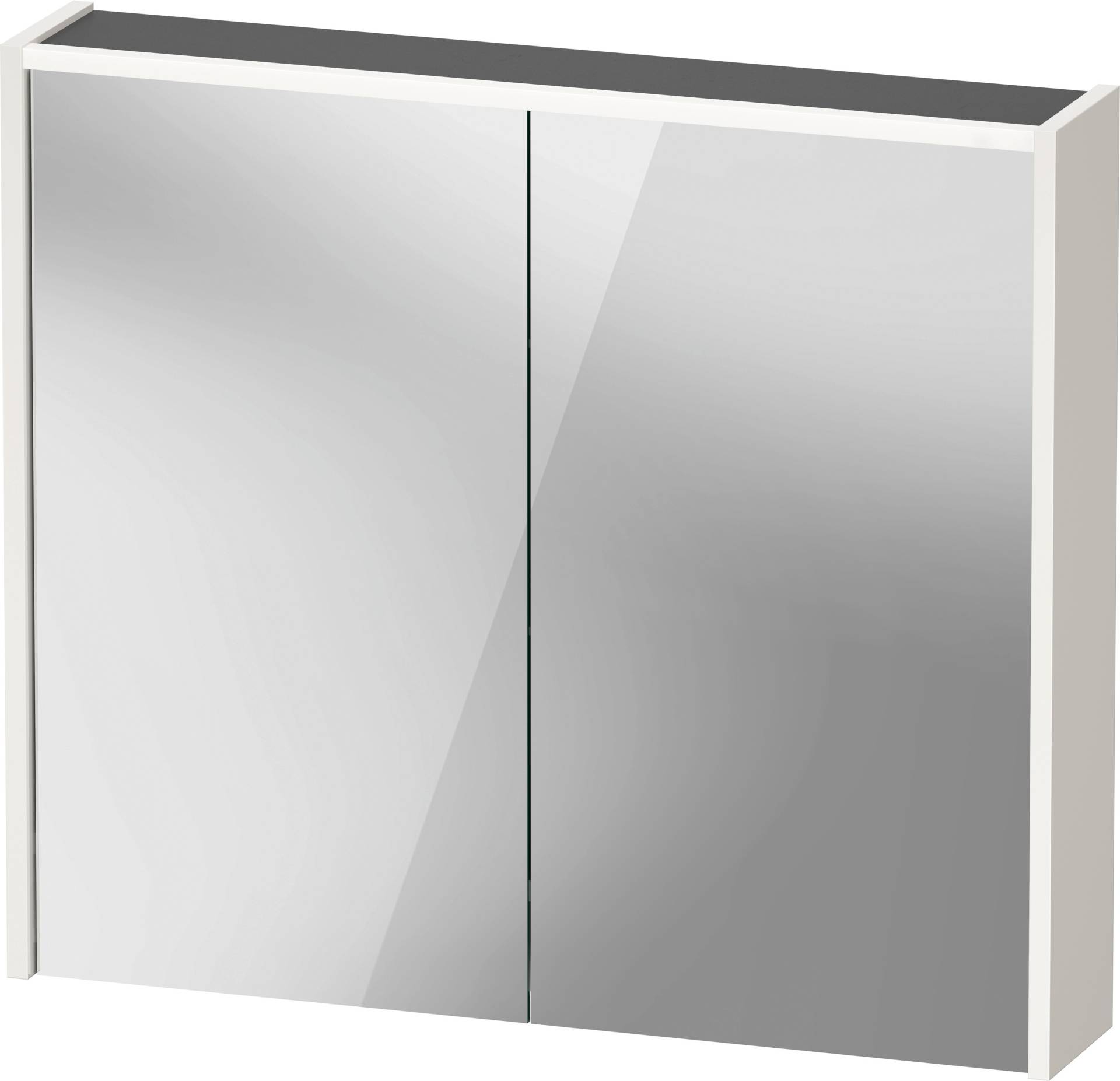 Duravit D-Code Spiegelschrank, Steckdose Typ J (CH, LI), 2 Türen, LED-Lichtfeld oben, 800x700mm, 6 W, DC7106022222000 von Duravit