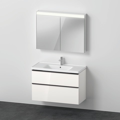 Duravit D-Neo Möbelwaschtisch mit Waschtischunterbau und Spiegelschrank 1000x480x2000 mm - DE0117022 DE011702222 von Duravit