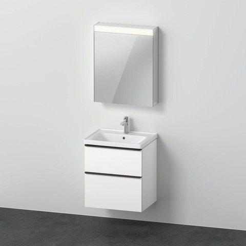 Duravit D-Neo Möbelwaschtisch mit Waschtischunterbau und Spiegelschrank 600x480x2000 mm - DE0145R181 DE0145R18180000 von Duravit