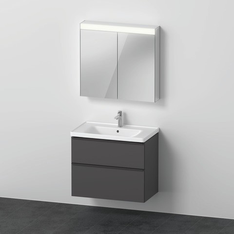 Duravit D-Neo Möbelwaschtisch mit Waschtischunterbau und Spiegelschrank 800x480x2000 mm - DE01160494 DE011604949 von Duravit
