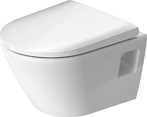 Duravit D-Neo Wand-Tiefspül-WC-Set Compact Rimless 480 mm, Weiß, 45870900A1 von Duravit