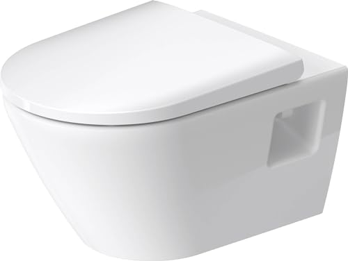 Duravit D-Neo Wand WC, Tiefspüler, spülrandlos, 370x540 mm, 257809, Farbe: Weiß von Duravit