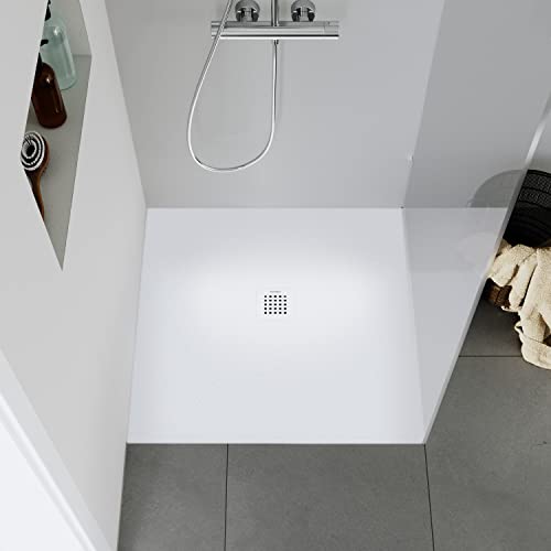 Duravit DuraBayas Duschwanne aus Mineralguss, 90 cm - Farbe wählbar, Farbe:Weiß matt von Duravit