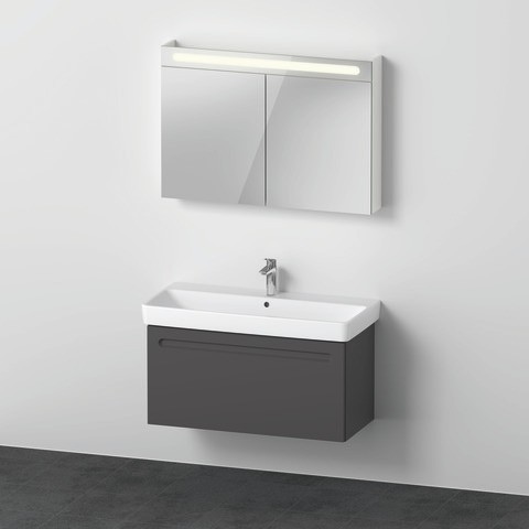 Duravit Duravit No.1 Möbelwaschtisch mit Waschtischunterbau und Spiegelschrank 1000x450x2000 mm - N1 N10186049490000 von Duravit