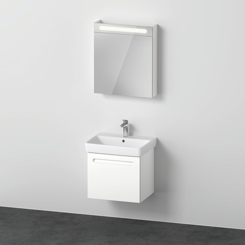 Duravit Duravit No.1 Möbelwaschtisch mit Waschtischunterbau und Spiegelschrank 600x450x2000 mm - N10 N10165L18180000 von Duravit