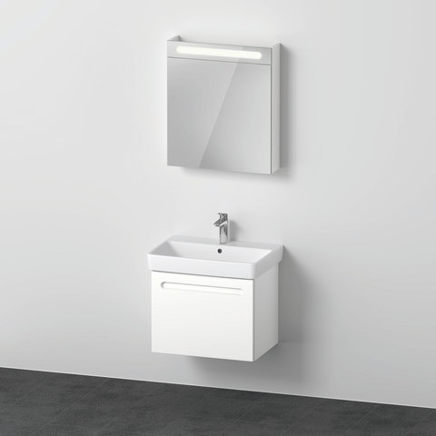 Duravit Duravit No.1 Möbelwaschtisch mit Waschtischunterbau und Spiegelschrank 650x450x2000 mm - N10 N10167R18180000 von Duravit