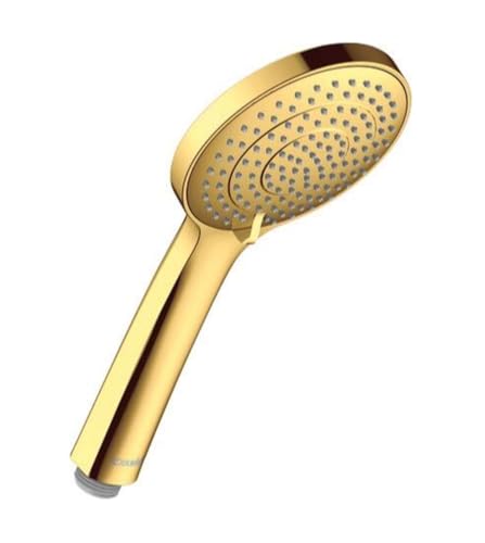 Duravit Handbrause 3jet 110, Minusflow, Strahlart Rain/Soft Rain/Intense Rain, UV65201, UV0652016034, Farbe: Gold Poliert von Duravit
