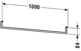 Duravit Handtuchhalter Chrom Hochglanz 1000x14x84 mm - UV998600000 UV998600000 von Duravit