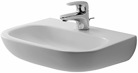 Duravit D-Code Handwaschbecken Weiß Hochglanz 450 mm - 0707450070 0707450070 von Duravit