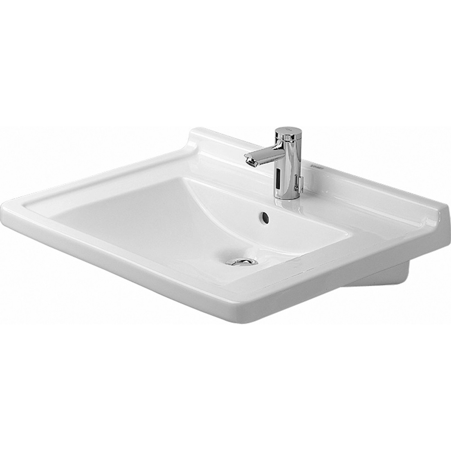 Duravit Handwaschbecken Starck 3 Vital 70 cm Weiß 1 Hahnloch mit ÜL WonderGliss von DURAVIT