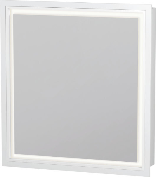 Duravit L-Cube Spiegelschrank mit LED-Beleuchtung, Anschlag links, Breite 650mm (Wandeinbau), LC7650L0000 von Duravit