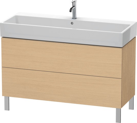 Duravit L-Cube Waschtischunterbau bodenstehend Natur Eiche Matt 1184x459x582 mm - LC6779030300E00 LC6779030300E00 von Duravit