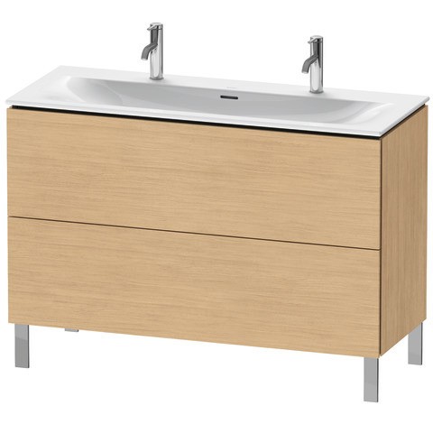 Duravit L-Cube Waschtischunterbau bodenstehend Natur Eiche Matt 1220x481x704 mm - LC6599030300A00 LC6599030300A00 von Duravit