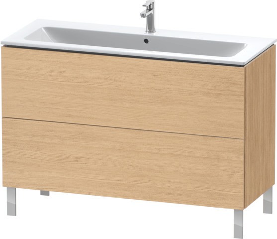 Duravit L-Cube Waschtischunterbau bodenstehend Natur Eiche Matt 1220x481x704 mm - LC6628030300A00 LC6628030300A00 von Duravit