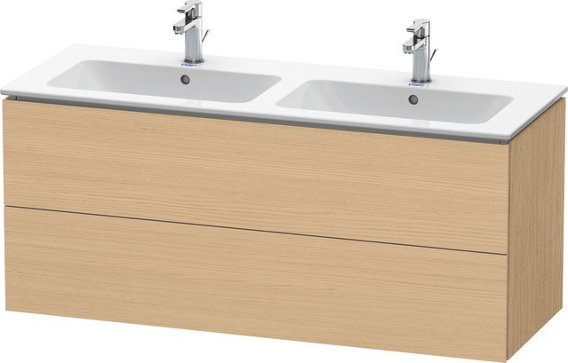 Duravit L-Cube Waschtischunterbau wandhängend Natur Eiche Matt 1290x481x550 mm - LC6258030300A00 LC6258030300A00 von Duravit