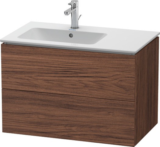 Duravit L-Cube Waschtischunterbau wandhängend Nussbaum dunkel Matt 820x481x550 mm - LC6291021210E00 LC6291021210E00 von Duravit