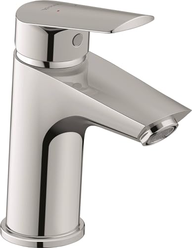 Duravit No.1 Waschtischarmatur, Größe S (Auslauf Höhe 91 mm), Wasserhahn Bad, wassersparende Waschbecken Armatur (MinusFlow), Chrom von Duravit