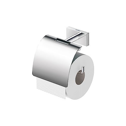 Duravit Papierrollenhalter Karree, Toilettenpapierhalter für 1 Rolle, Klopapierhalter Wandmontage, Chrom von Duravit