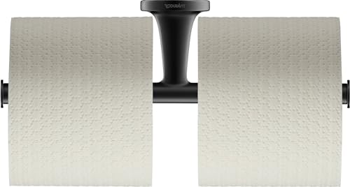 Duravit Papierrollenhalter Starck T, für 2 Rollen, Wandmontage, Schwarz Matt von Duravit