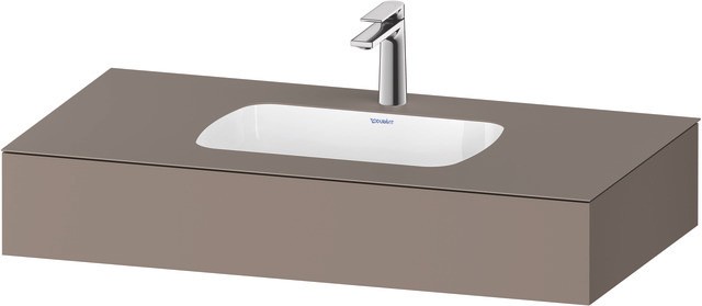 Duravit Qatego Einbauwaschtisch mit Konsole Basalt Matt 1000x550x170 mm - QA4691043430000 QA4691043430000 von Duravit