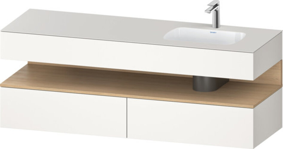 Duravit Qatego Einbauwaschtisch mit Konsolenwaschtischunterbau, 1600x550x600mm, Nische Eiche Natur, Becken rechts, QA4796030840000 Duravit Qatego Einbauwaschtisch mit Konsolenwaschtischunterbau, 1600x550x600mm, Nische Eiche Natur, Becken rechts, QA4796030840000 von Duravit