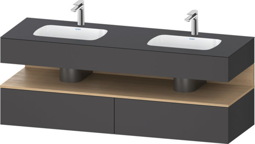 Duravit Qatego Einbauwaschtisch mit Konsolenwaschtischunterbau, 1600x550x600mm, Nische Eiche Natur, Doppelwaschtisch, QA4797030490010 Duravit Qatego Einbauwaschtisch mit Konsolenwaschtischunterbau, 1600x550x600mm, Nische Eiche Natur, Doppelwaschtisch, QA4797030490010 von Duravit