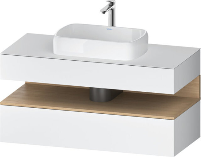 Duravit Qatego Konsolenwaschtischunterbau, 1 Auszug, 1 Schubkasten, Ausschnitt mittig, 1200x550x600mm, Nische Eiche Natur, QA4732030180000 Duravit Qatego Konsolenwaschtischunterbau, 1 Auszug, 1 Schubkasten, Ausschnitt mittig, 1200x550x600mm, Nische Eiche Natur, QA4732030180000 von Duravit