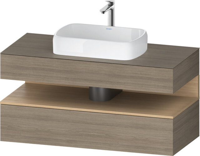 Duravit Qatego Konsolenwaschtischunterbau, 1 Auszug, 1 Schubkasten, Ausschnitt mittig, 1200x550x600mm, Nische Eiche Natur, QA4732030350000 Duravit Qatego Konsolenwaschtischunterbau, 1 Auszug, 1 Schubkasten, Ausschnitt mittig, 1200x550x600mm, Nische Eiche Natur, QA4732030350000 von Duravit