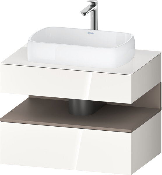 Duravit Qatego Konsolenwaschtischunterbau, 1 Auszug, 1 Schubkasten, Ausschnitt mittig, 800x550x600mm, Nische Basalt Matt, QA4730043220010 Duravit Qatego Konsolenwaschtischunterbau, 1 Auszug, 1 Schubkasten, Ausschnitt mittig, 800x550x600mm, Nische Basalt Matt, QA4730043220010 von Duravit
