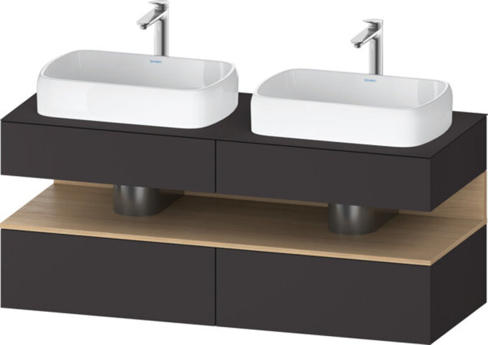Duravit Qatego Konsolenwaschtischunterbau, 2 Auszüge, 2 Schubkästen, 2 Ausschnitte, 1400x550x600mm, Nische Eiche Natur, QA4767030800010 Duravit Qatego Konsolenwaschtischunterbau, 2 Auszüge, 2 Schubkästen, 2 Ausschnitte, 1400x550x600mm, Nische Eiche Natur, QA4767030800010 von Duravit