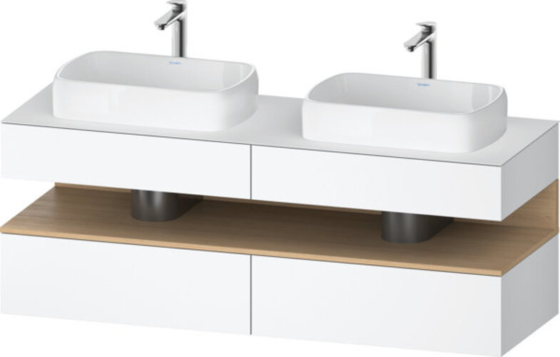 Duravit Qatego Konsolenwaschtischunterbau, 2 Auszüge, 2 Schubkästen, 2 Ausschnitte, 1600x550x600mm, Nische Eiche Natur, QA4779030180000 Duravit Qatego Konsolenwaschtischunterbau, 2 Auszüge, 2 Schubkästen, 2 Ausschnitte, 1600x550x600mm, Nische Eiche Natur, QA4779030180000 von Duravit