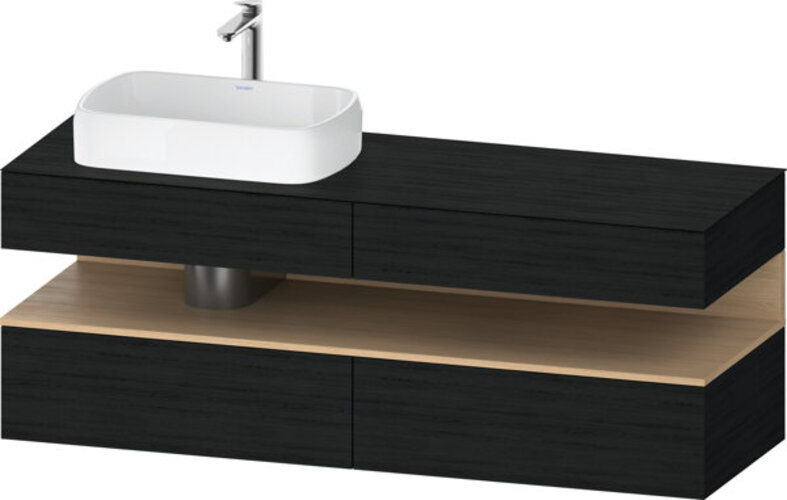 Duravit Qatego Konsolenwaschtischunterbau, 2 Auszüge, 2 Schubkästen, Ausschnitt links, 1600x550x600mm, Nische Eiche Natur, QA4777030160000 Duravit Qatego Konsolenwaschtischunterbau, 2 Auszüge, 2 Schubkästen, Ausschnitt links, 1600x550x600mm, Nische Eiche Natur, QA4777030160000 von Duravit